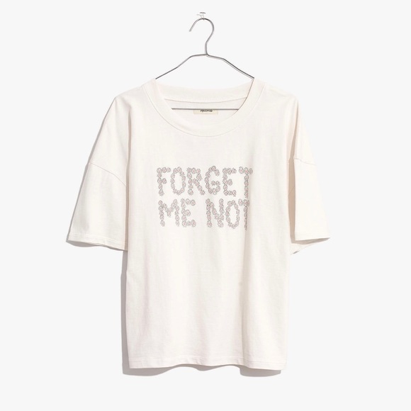 Madewell Tops - Madewell Top Forget Me Not Graphic Tee White Daisy Size Large